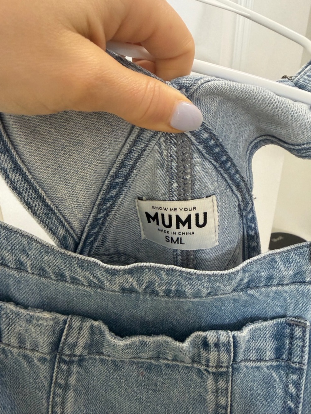 Show Me Your MuMu San Francisco Denim Overalls Sz SMALL - Picture 4 of 4